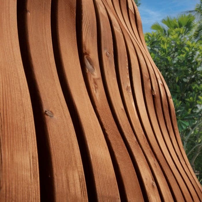 Clin bardage - Claire-voie - Rythmix Ondes SAPIN Classe 3 Marron - Ep.40 mm / l.40 mm / L.2,40 m - Paquet de 0,38 m²-NATURE BOIS CONCEPT