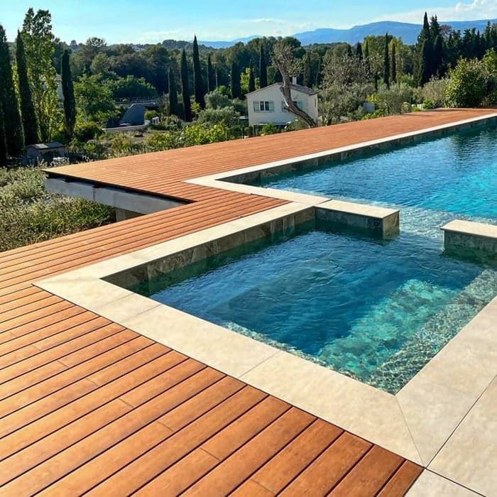 Lame de terrasse MOSO® Bamboo N-Durance® - 1 face Lisse /1 face Striée - Ep. 20 mm / l.155 mm /1,85 m-MOSO
