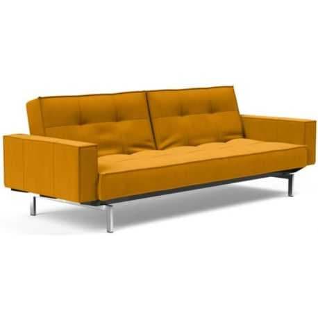 Canapé-lit Splitback Chrome avec accoudoir 507 Elegance Burned Curry