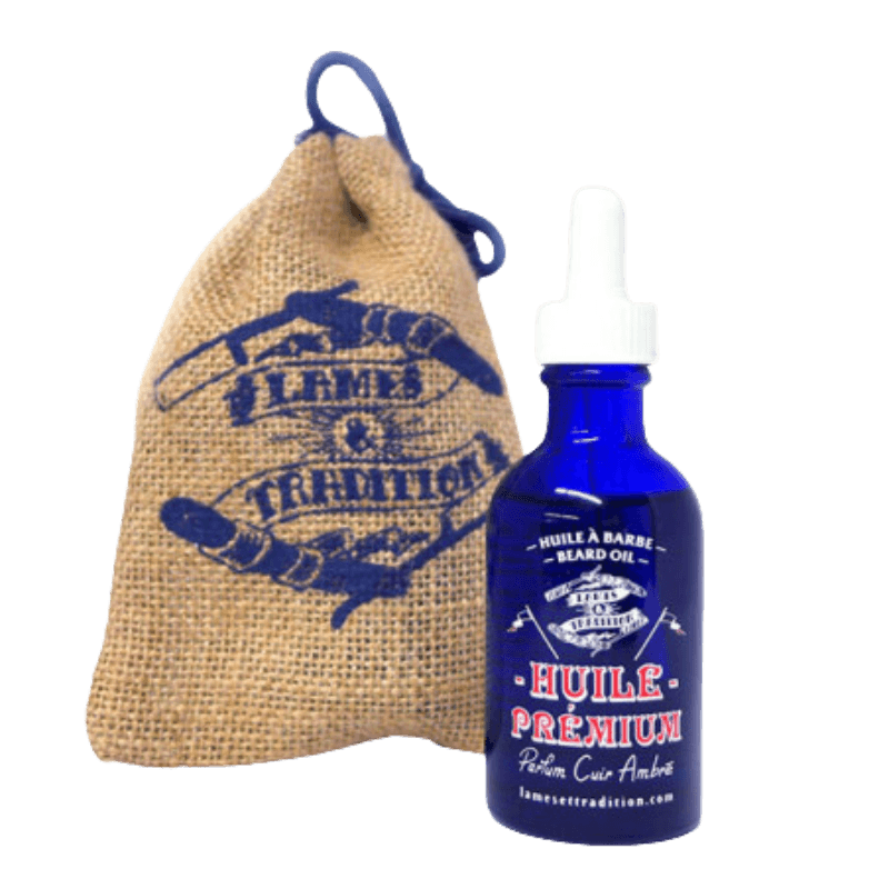 Huile barbe PREMIUM cuir ambré