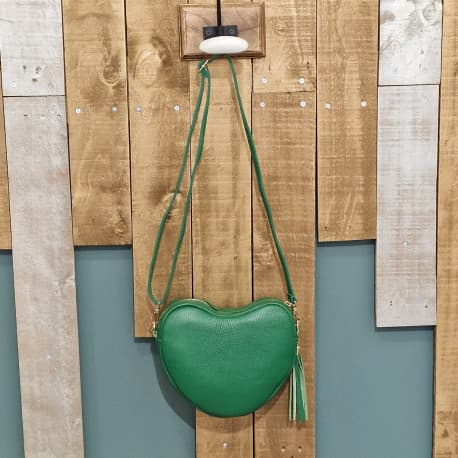 Sac à main Coeur vert