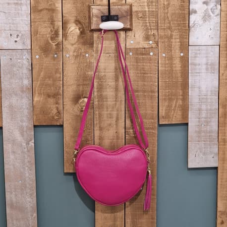 Sac à main Coeur fuchsia