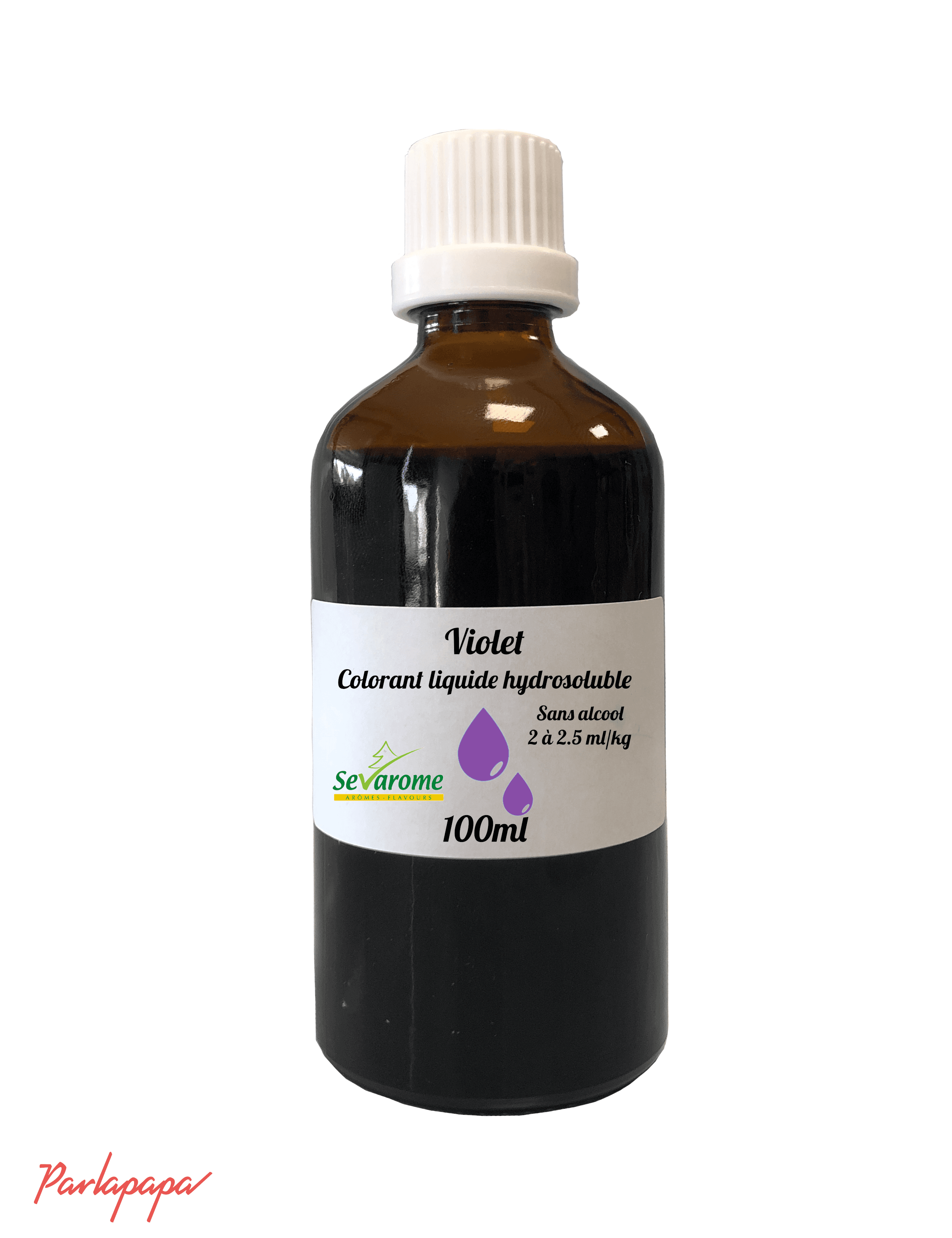 Colorant alimentaire violet liquide hydrosoluble professionnel 4274 : Contenance - 100 ml, Couleur - Violet