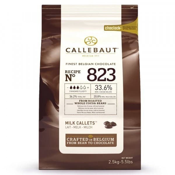 Chocolat au lait de couverture 823 33,6% : Poids - 2,5 kg