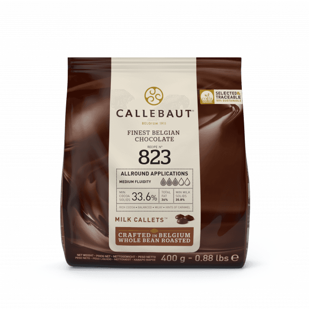 Chocolat au lait de couverture 823 33,6% : Poids - 400 g