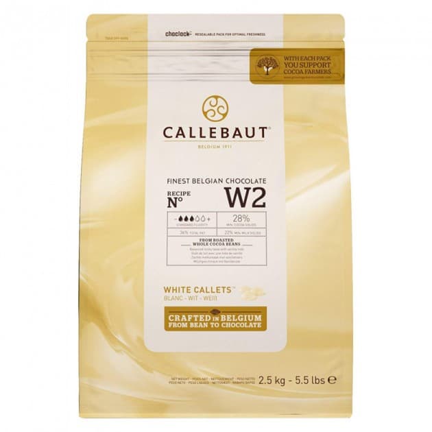Chocolat blanc de couverture W2 28% : Poids - 2,5 kg