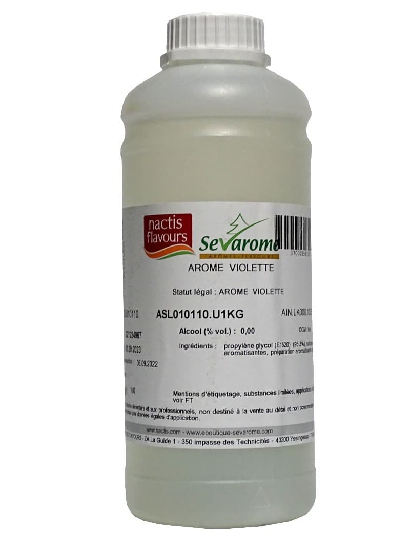 Violette Note Fleurie boisée puissante Arôme alimentaire professionnel 1036 : Poids - 5 kg