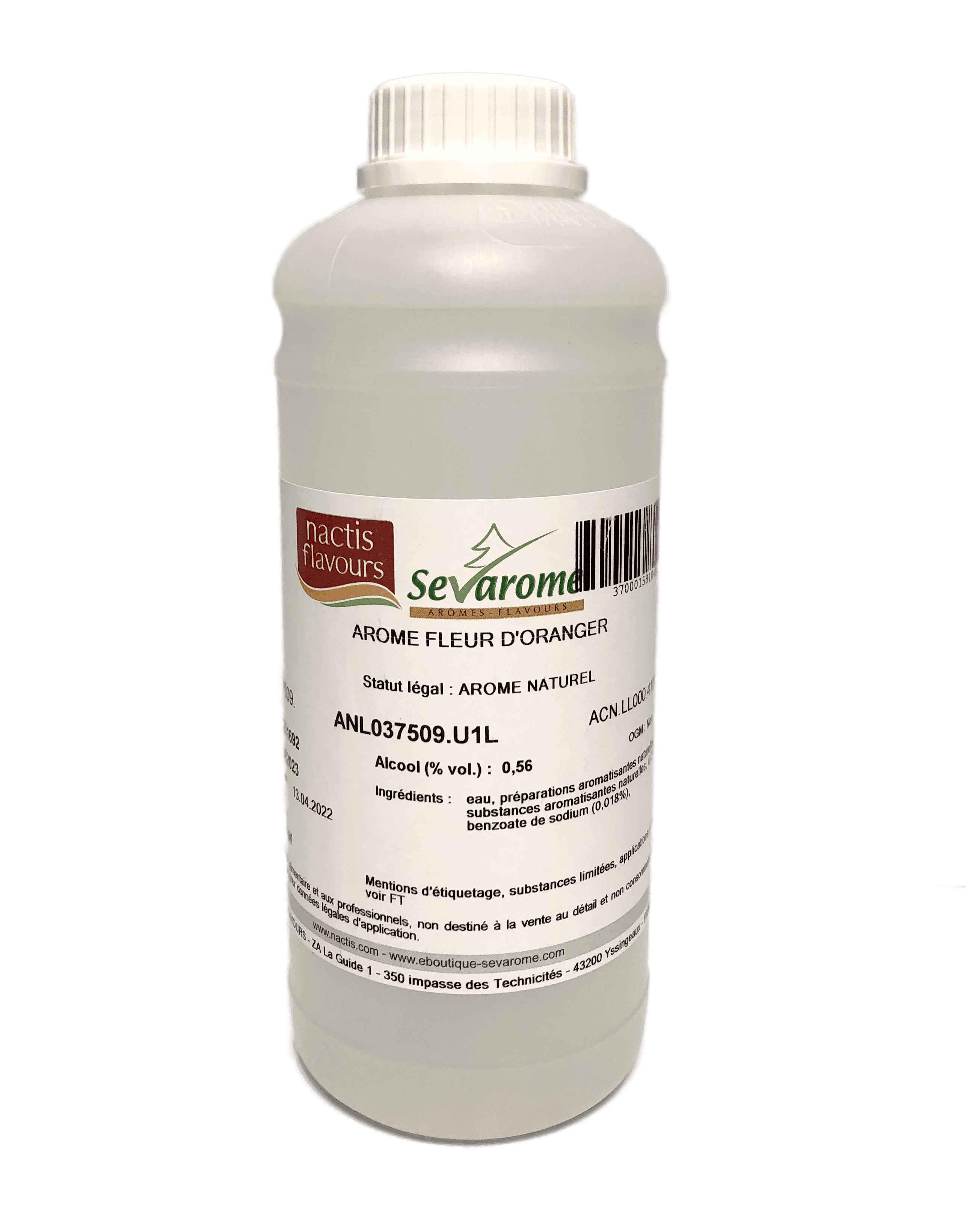 Fleur d'Oranger ArĂ´me alimentaire naturel 1L professionnel 4121