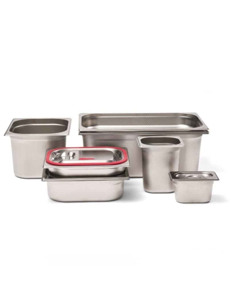 Couvercle hermétique pour Bac GN Gastro Inox 18 avec poignée : Type bac GN - Bac GN 1/1