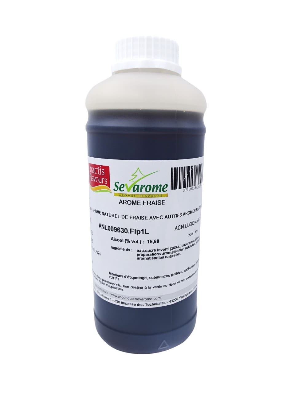 Fraise Note fruitée fleurie Arôme alimentaire naturel professionnel 4548 : Contenance - 1 L