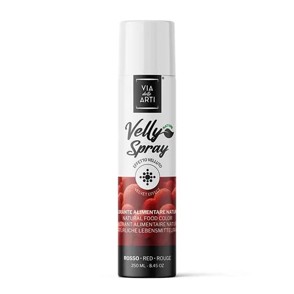 Colorant naturel Rouge spray Velly effet velours 250ml Azo Free : Couleur - Rouge