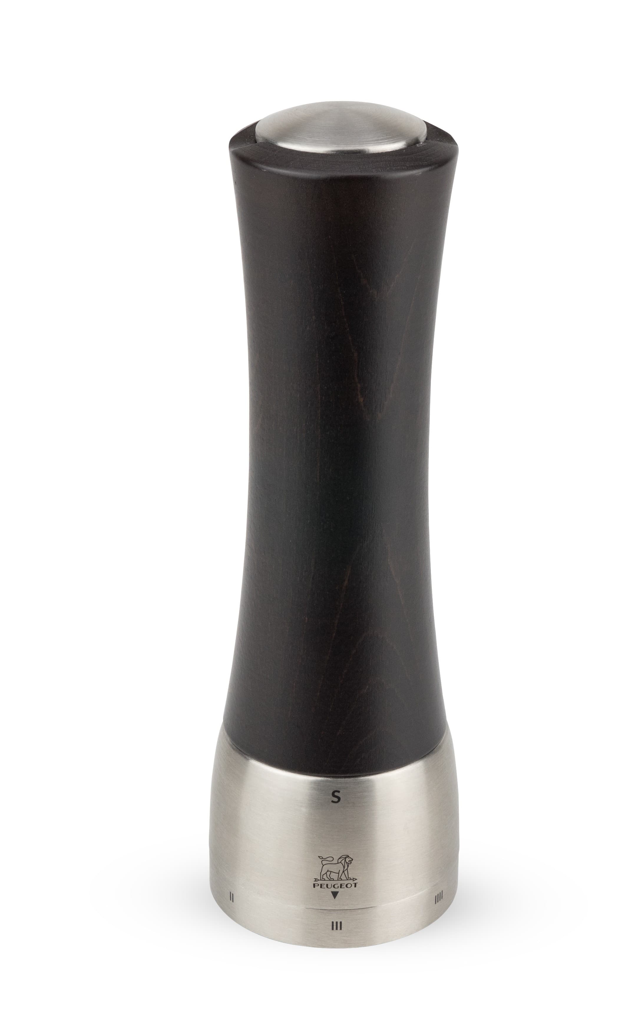 Moulin Ă sel Madras - Daman u'Select ZirLion : Couleur - Bois d'hĂŞtre chocolat & inox, Taille - 21 cm