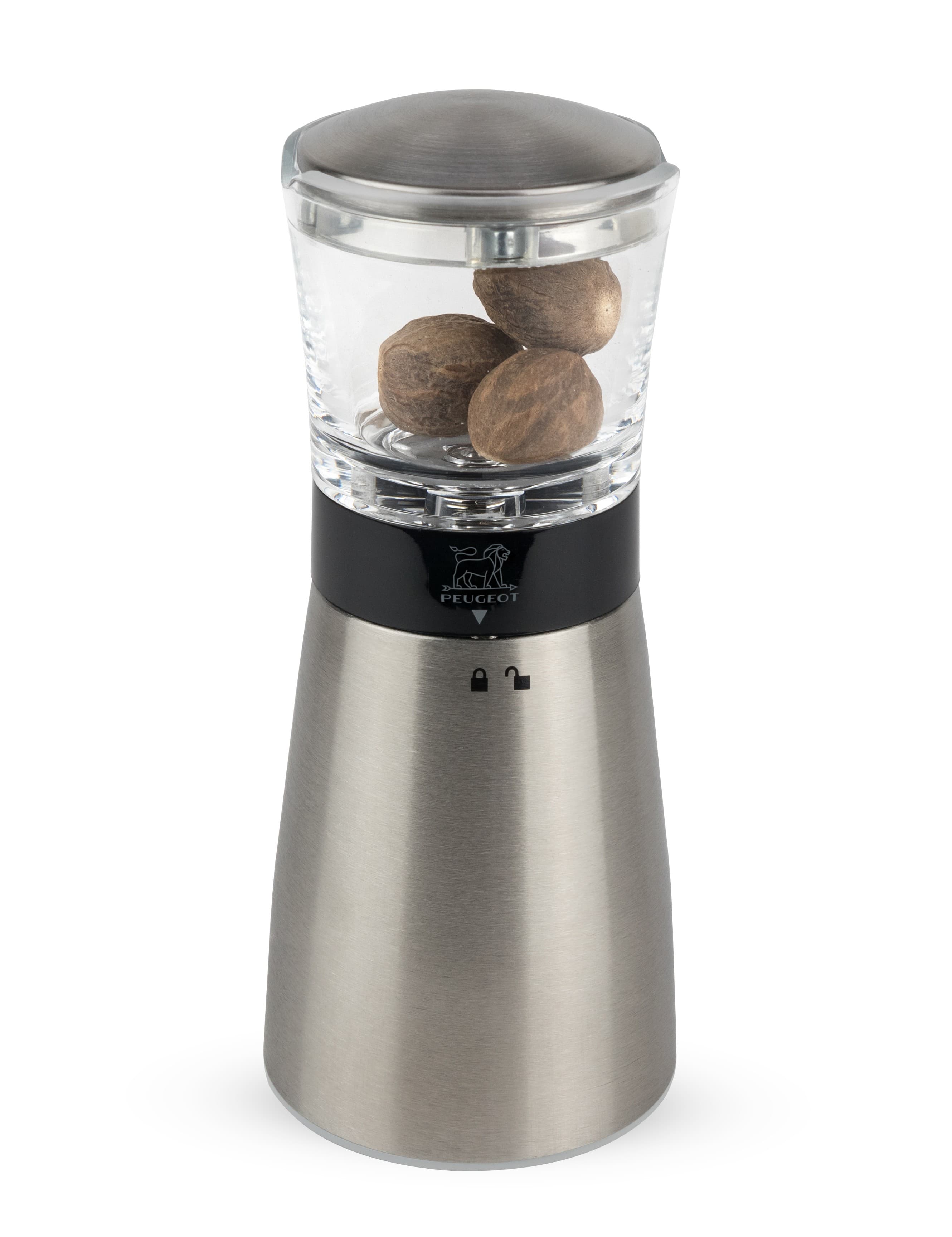 Moulin Ă muscade - Daman : Couleur - Gris inox, Taille - 15 cm