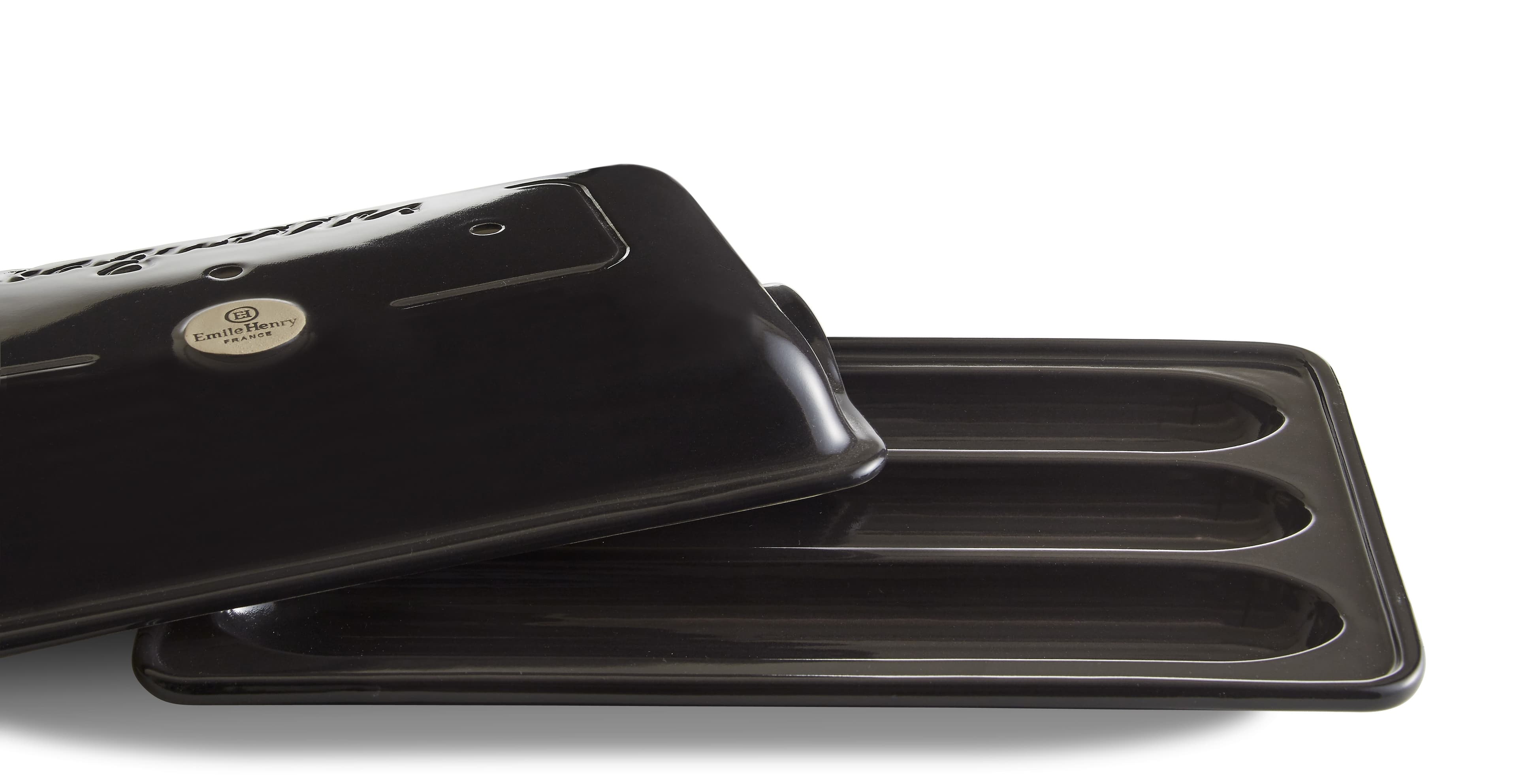 Moule Baguettes x3 en céramique Emile Henry : Couleur - Gris fusain