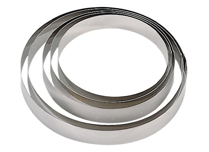 Cercle à pâtisserie rond en inox H 4,5 cm : Diamètre cm - 7.5 cm