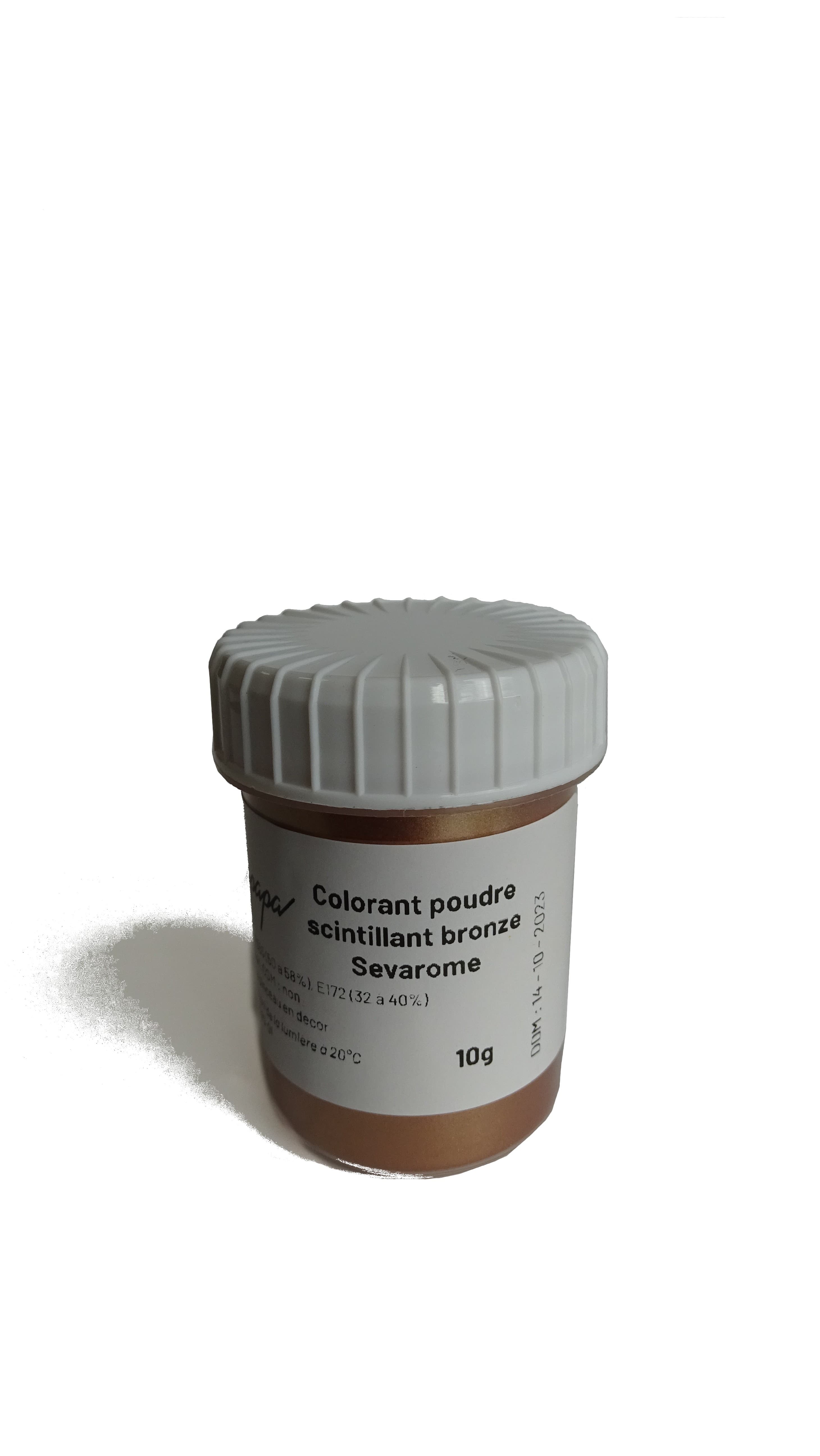Colorant alimentaire scintillant bronze E155 E172 poudre liposoluble professionnel 9020 : Couleur - Bronze, Poids - 1 kg
