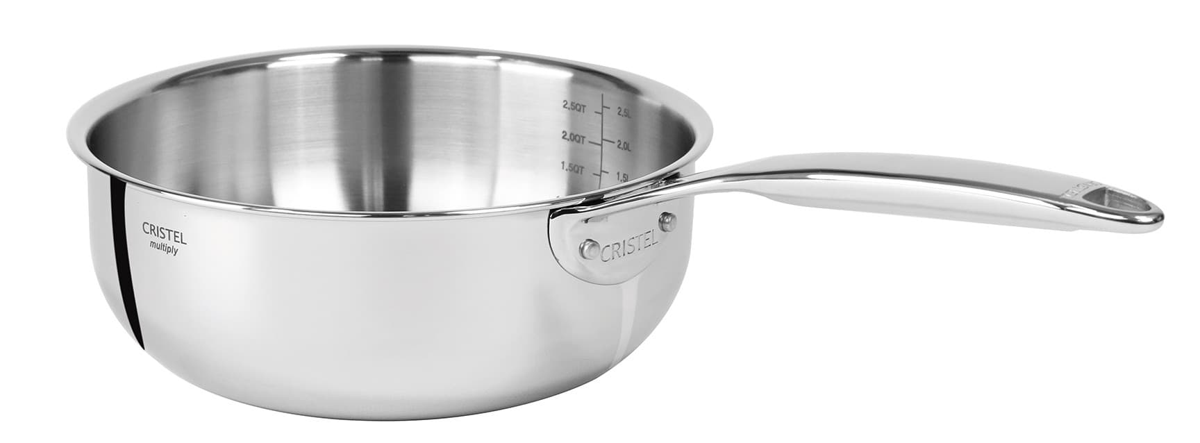 Casserole tout inox Castel'Pro® Fixe induction : Diamètre cm - 18 cm