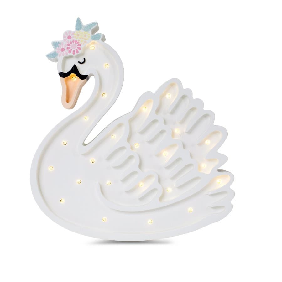 Lampe veilleuse en bois Cygne
