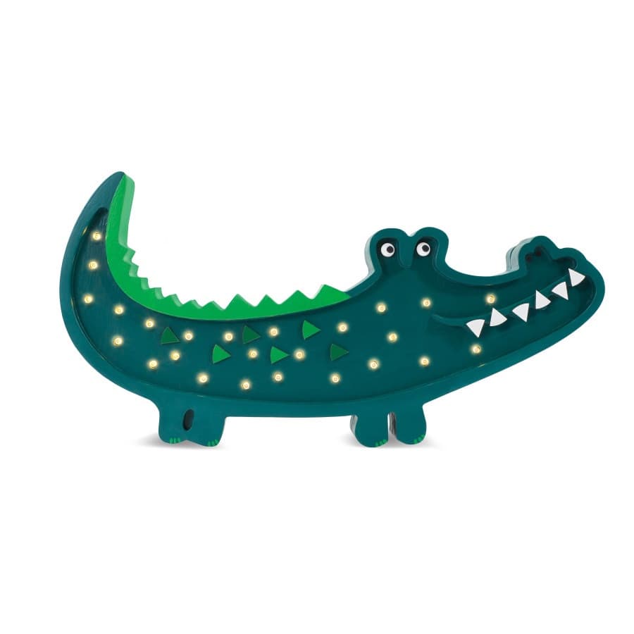 Lampe veilleuse en bois crocodile