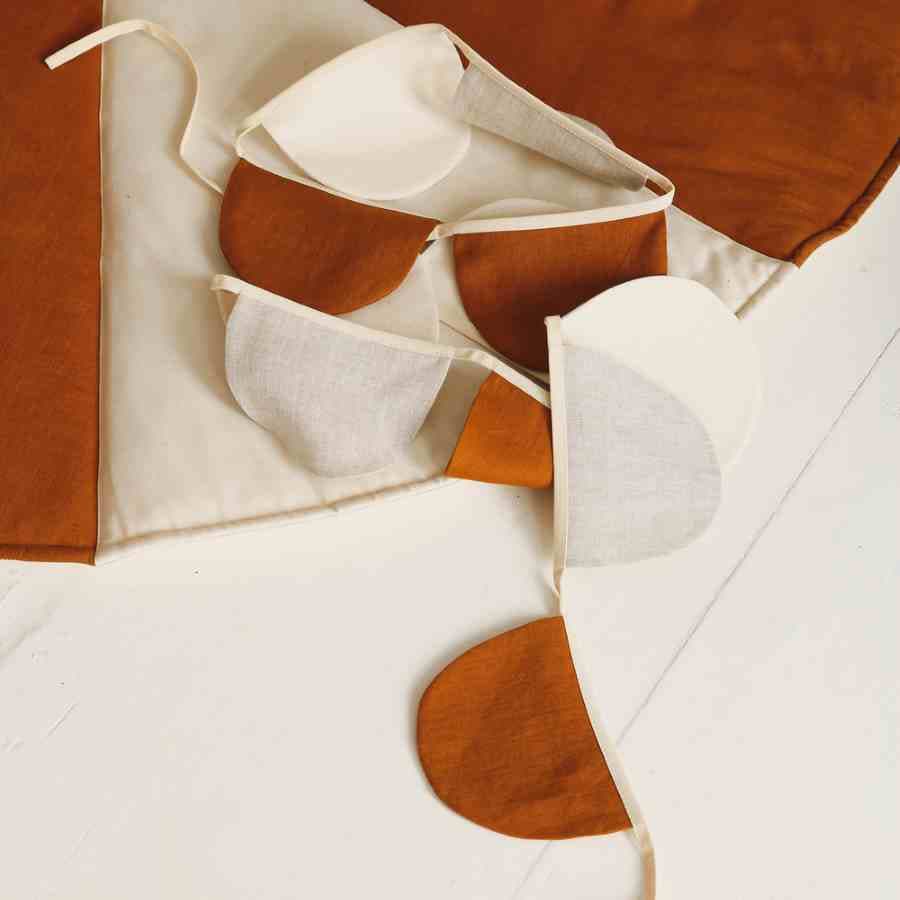 Guirlande en lin demi lune