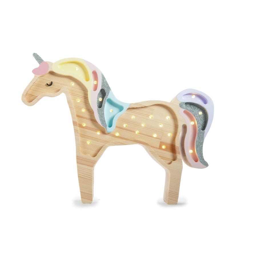 Lampe veilleuse en bois Licorne bois naturel