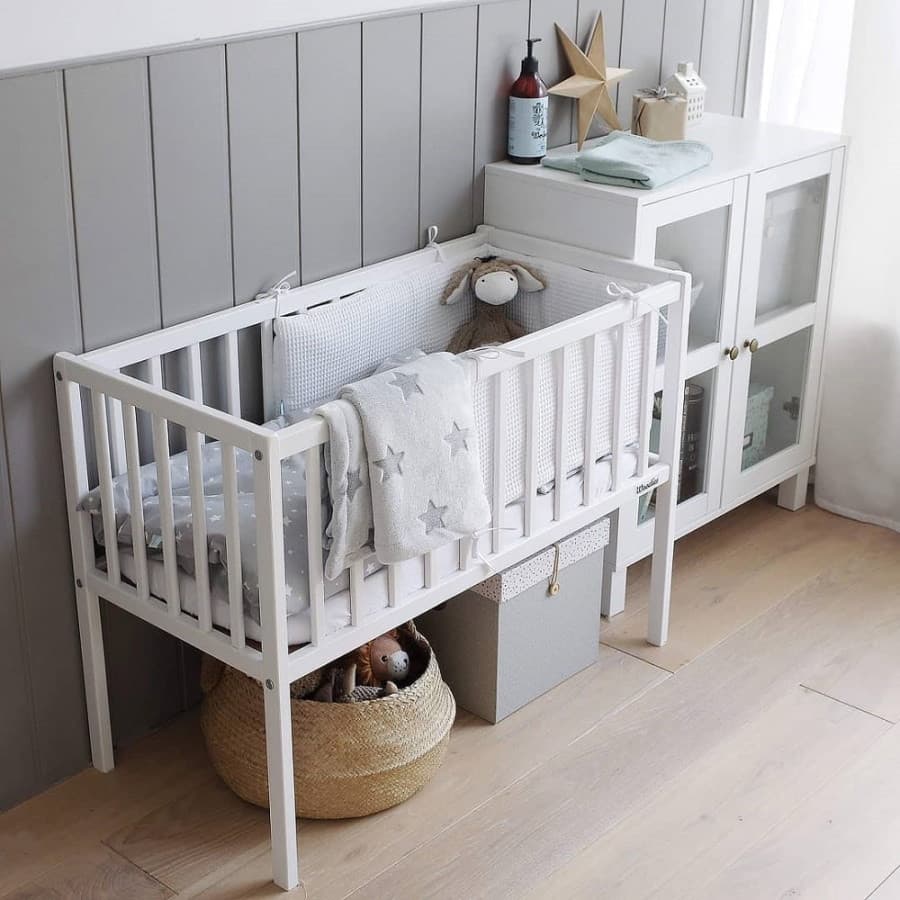 Mini - berceau Bedside crib blanc 40 cm x 90 cm
