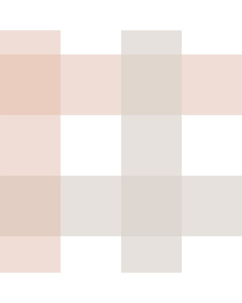 Papier peint enfant Ă carreaux Provence rose beige - Grand