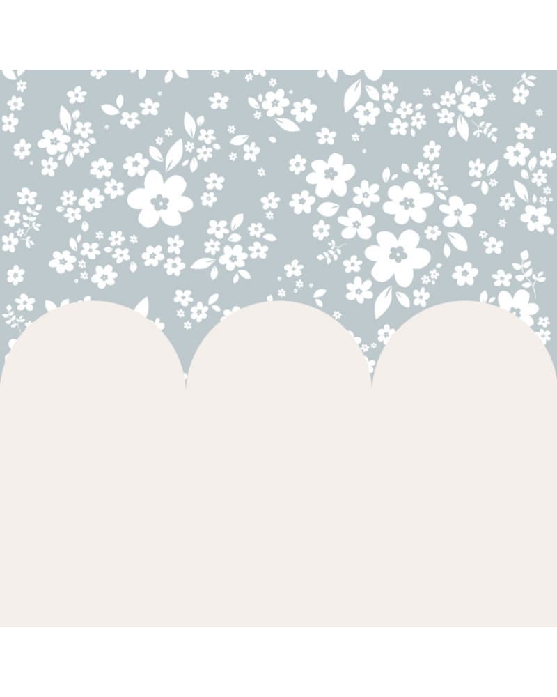 Papier peint enfant lace meadow blue and milky