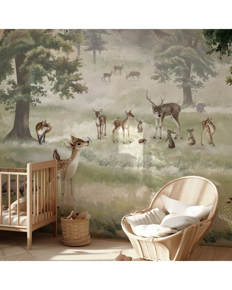 Papier peint enfant Forest Fun