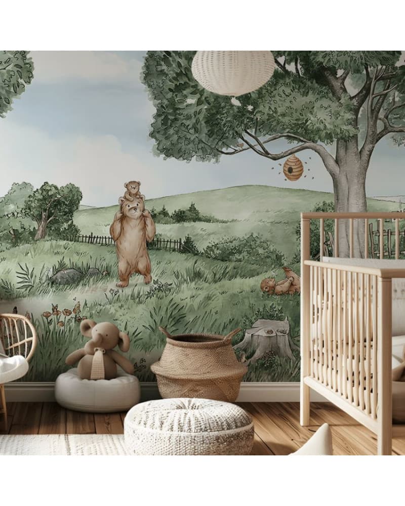 Papier peint enfant Bears and Bees
