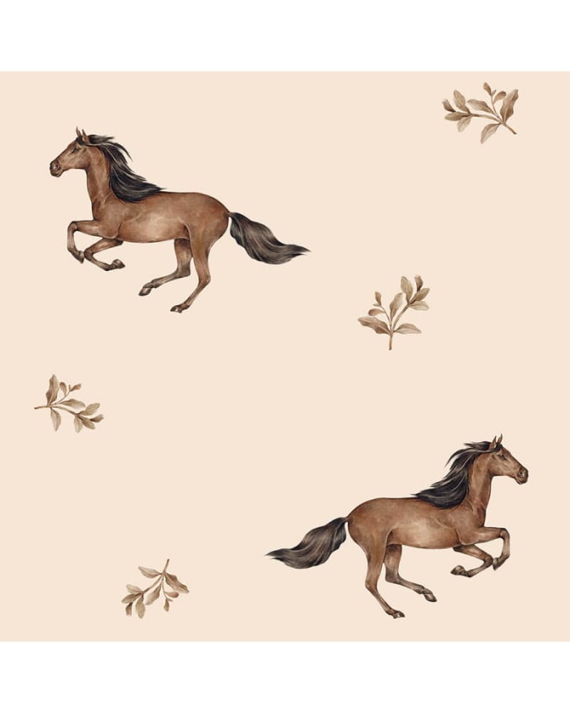 Papier peint enfant chevaux au galop