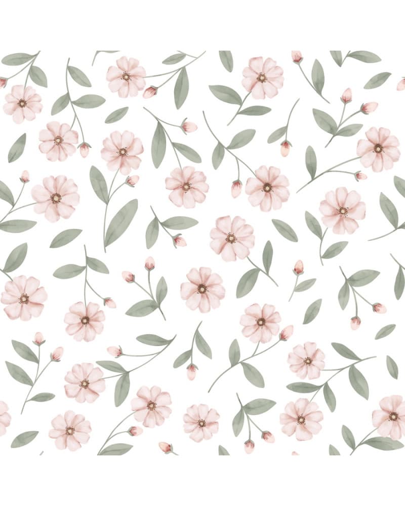 Papier peint enfant - éclat et boutons de fleurs - Lilipinso