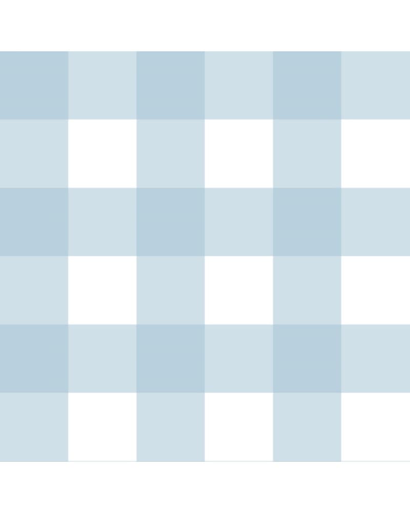 Papier peint enfant Ă carreaux - bleu clair