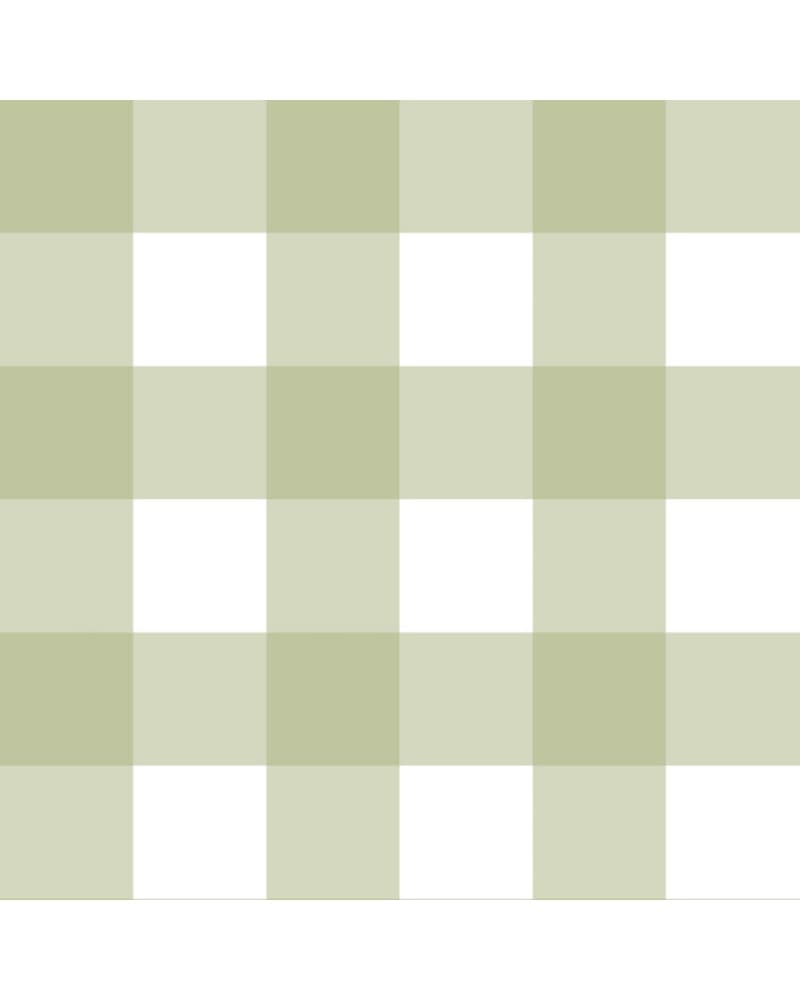 Echantillon Papier peint enfant Ă carreaux - vert