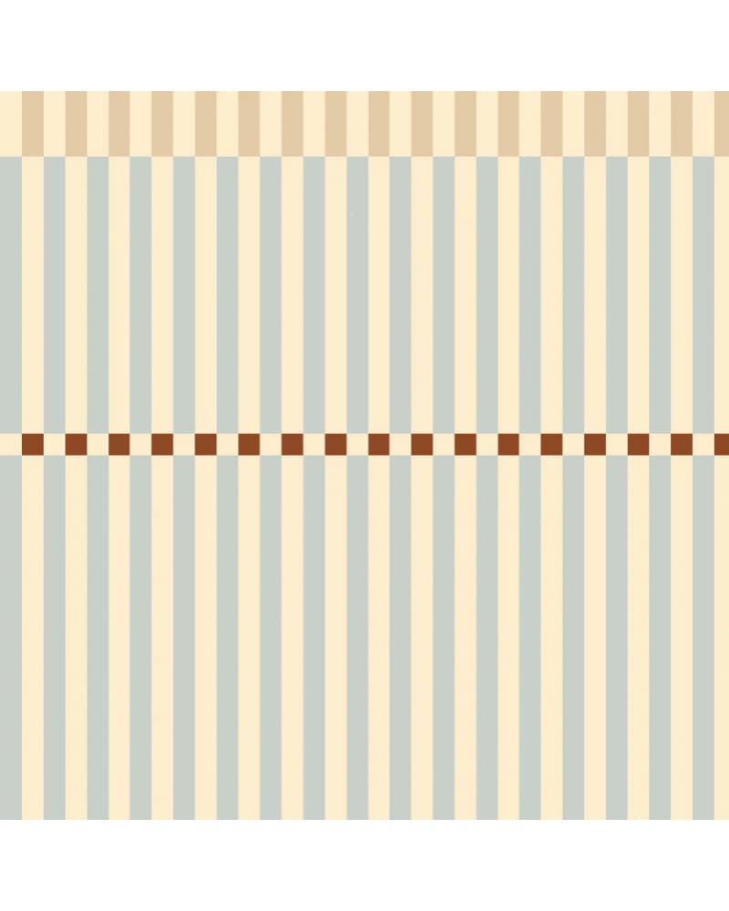 Papier Peint Enfant Nostalgie - Rayures Beige et Bleu Vintage