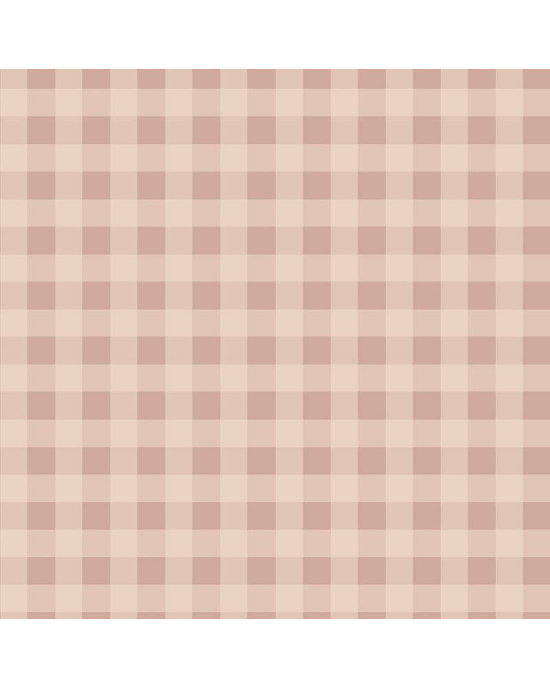 Papier Peint Enfant Carreaux Minimini – Rose et Crème
