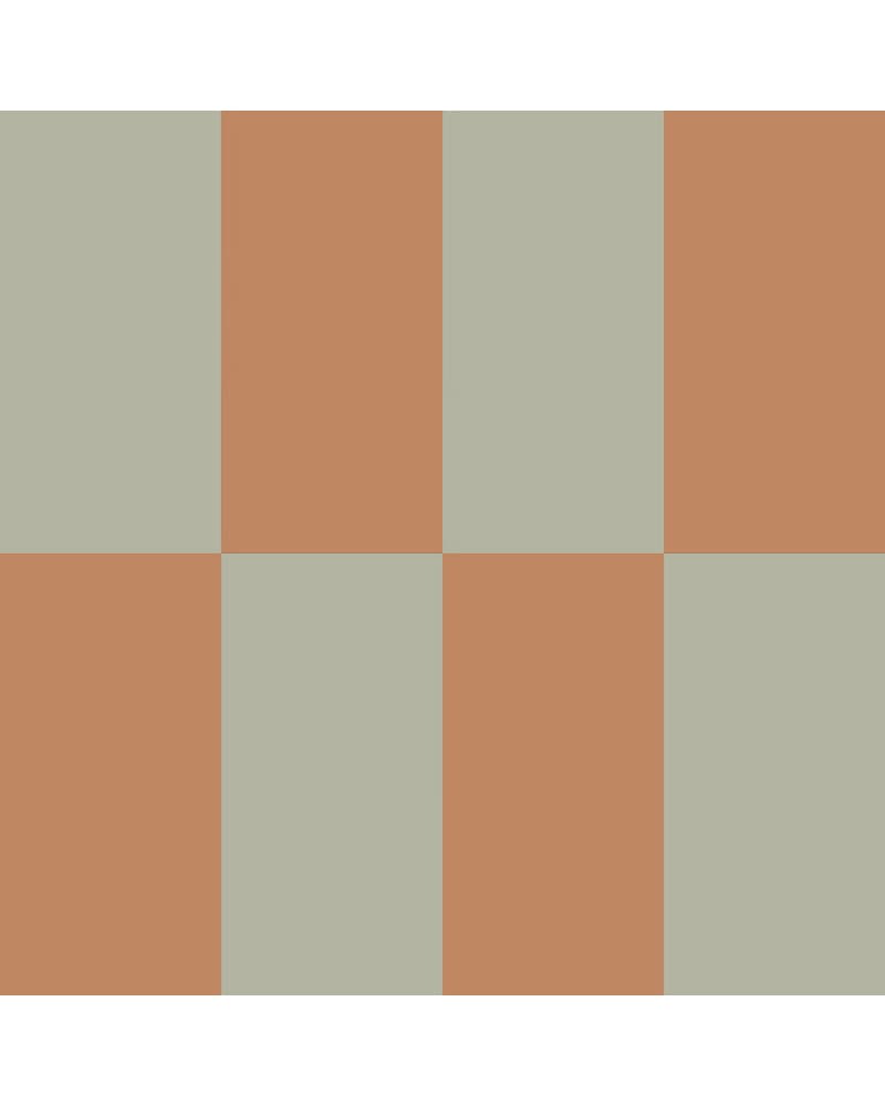 Papier Peint Enfant – Rayures Alternées Vert et Brun Nature