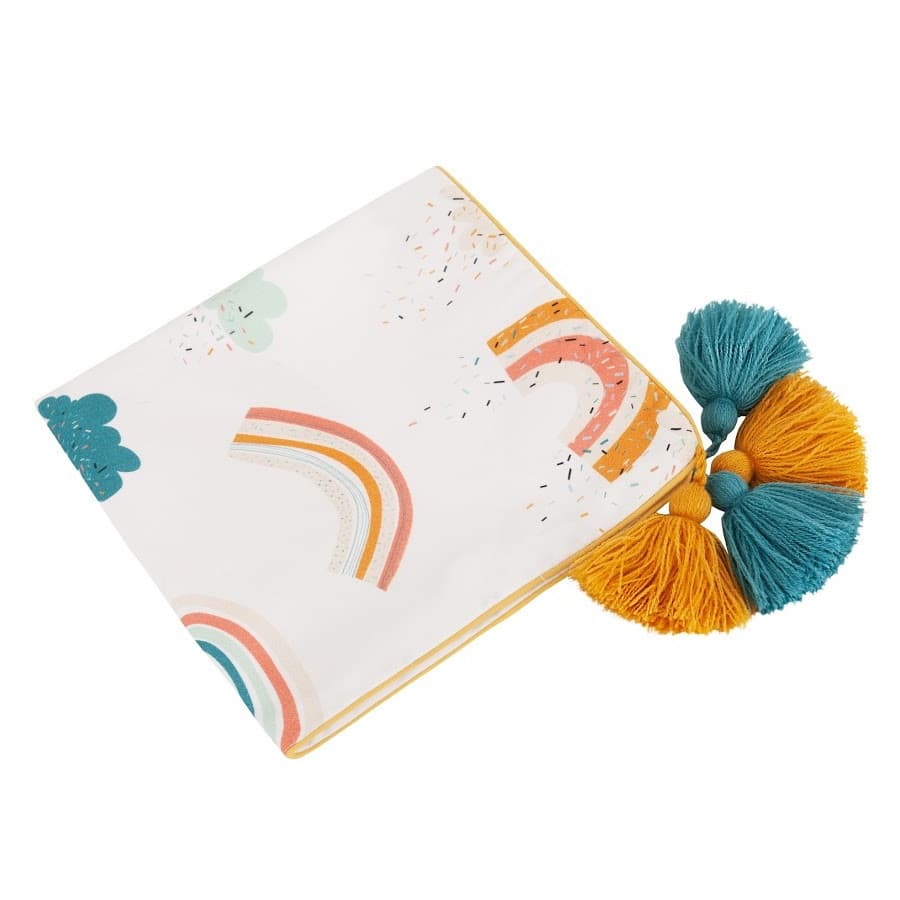 Couverture légère en bambou, lange motif arc-en-ciel