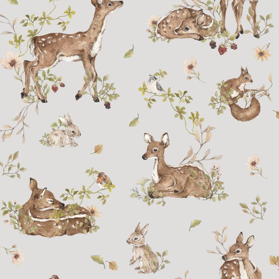 Papier peint Biches et sous-bois