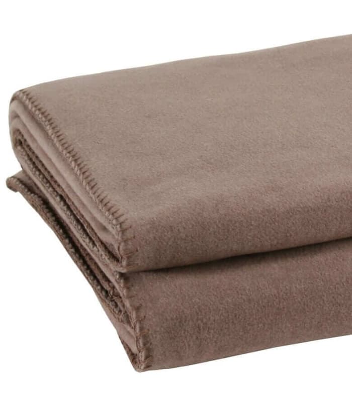Plaid Polaire Luxe Marron glacé 110 X 160 cm