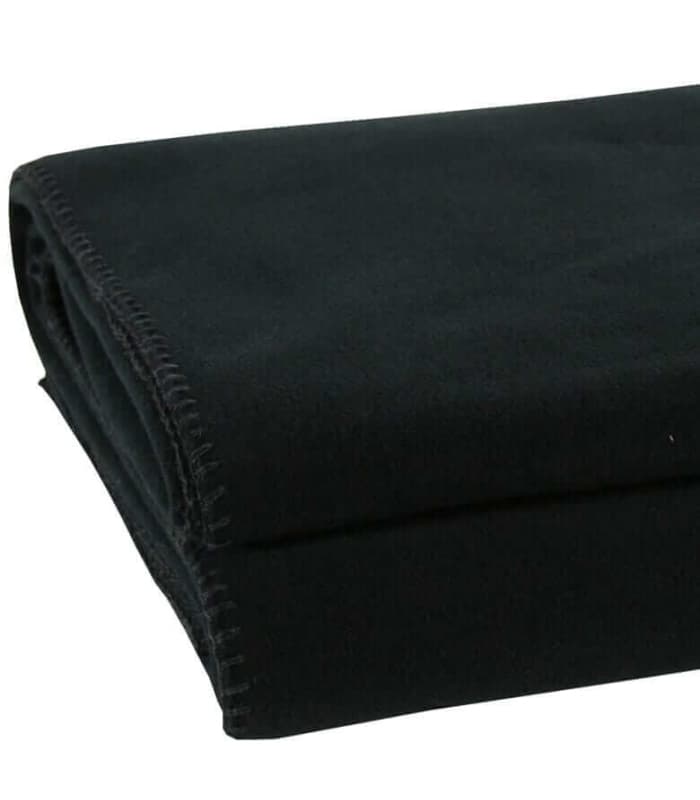 Plaid Polaire Luxe Noir 160 X 200 cm