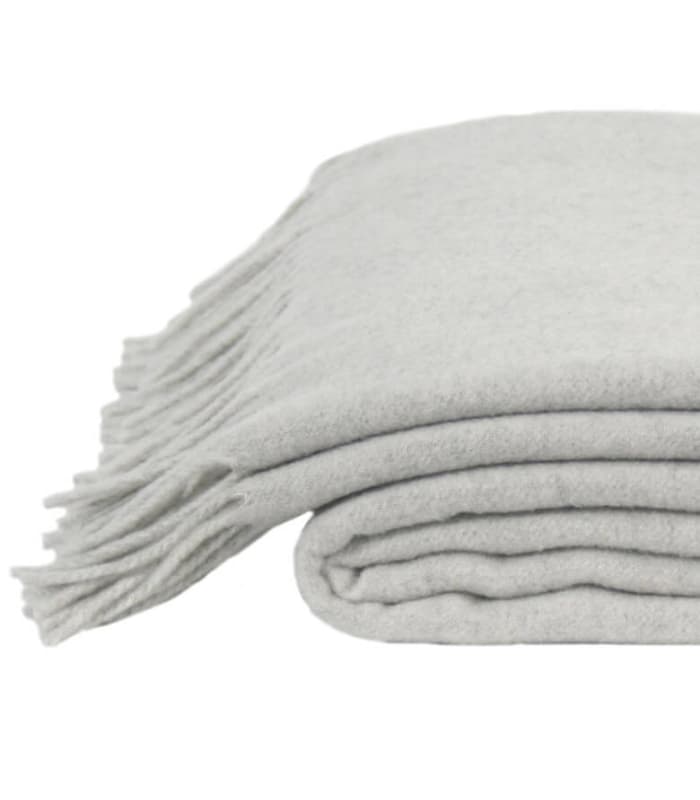 Plaid Laine Gris clair Must Have