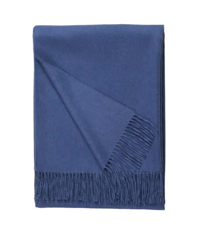 Plaid Laine Alpaga Luxe Bleu foncé 130 X 180cm