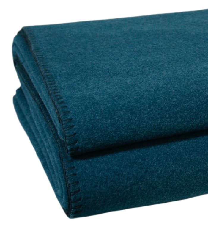 Plaid Polaire Luxe Bleu Canard 110 X 160 cm