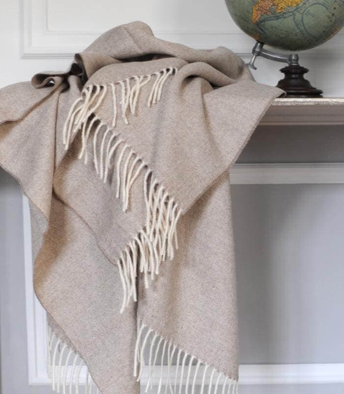 Plaid Laine Alpaga Luxe Inca Chic Beige 130 X 180cm