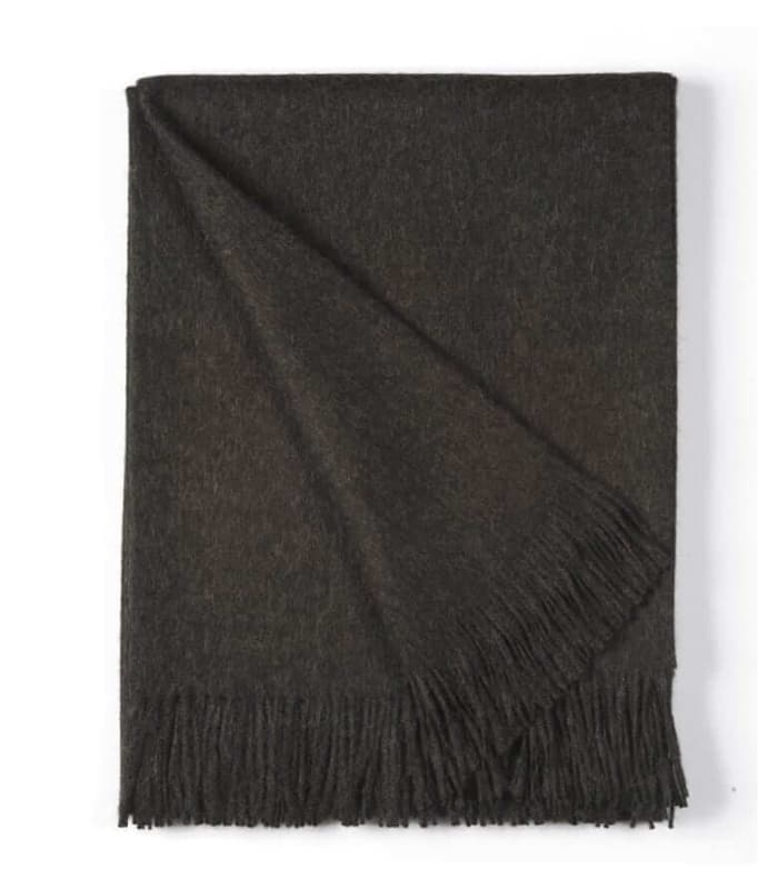 Plaid Laine Alpaga Luxe Paola Gris anthracite 130 X 180cm