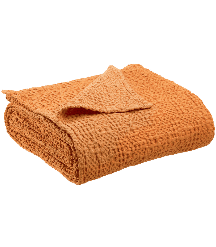 Jeté de canapé/ Couvre-lit 100% coton TANA Moutarde 240 X 260 cm