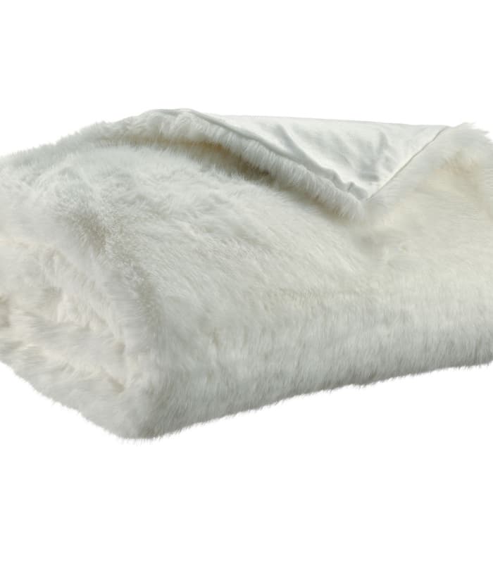 Maxi Plaid Fausse Fourrure Neige Nolan - 180x220 cm
