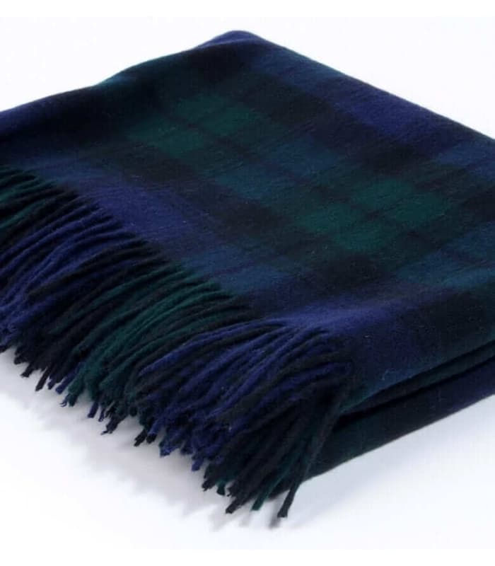 Plaid Écossais Laine Mérinos Black Watch 140 X 185 cm
