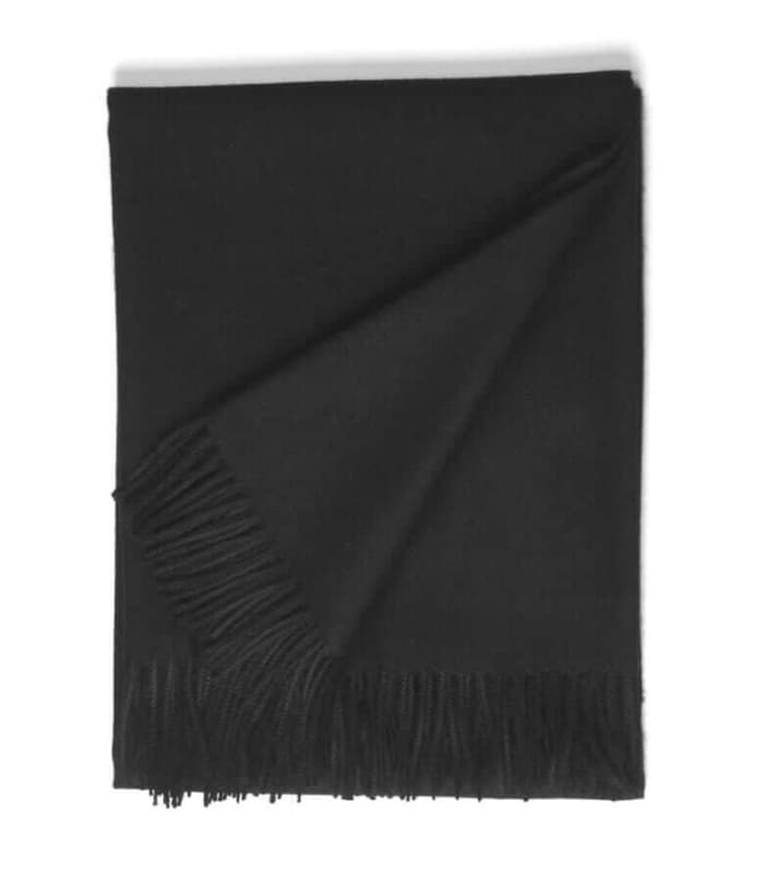 Plaid Laine Alpaga Luxe Paola Noir 130 X 180cm